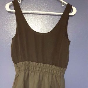 J CREW Silk & Wool Charcoal and Black Lined Dress